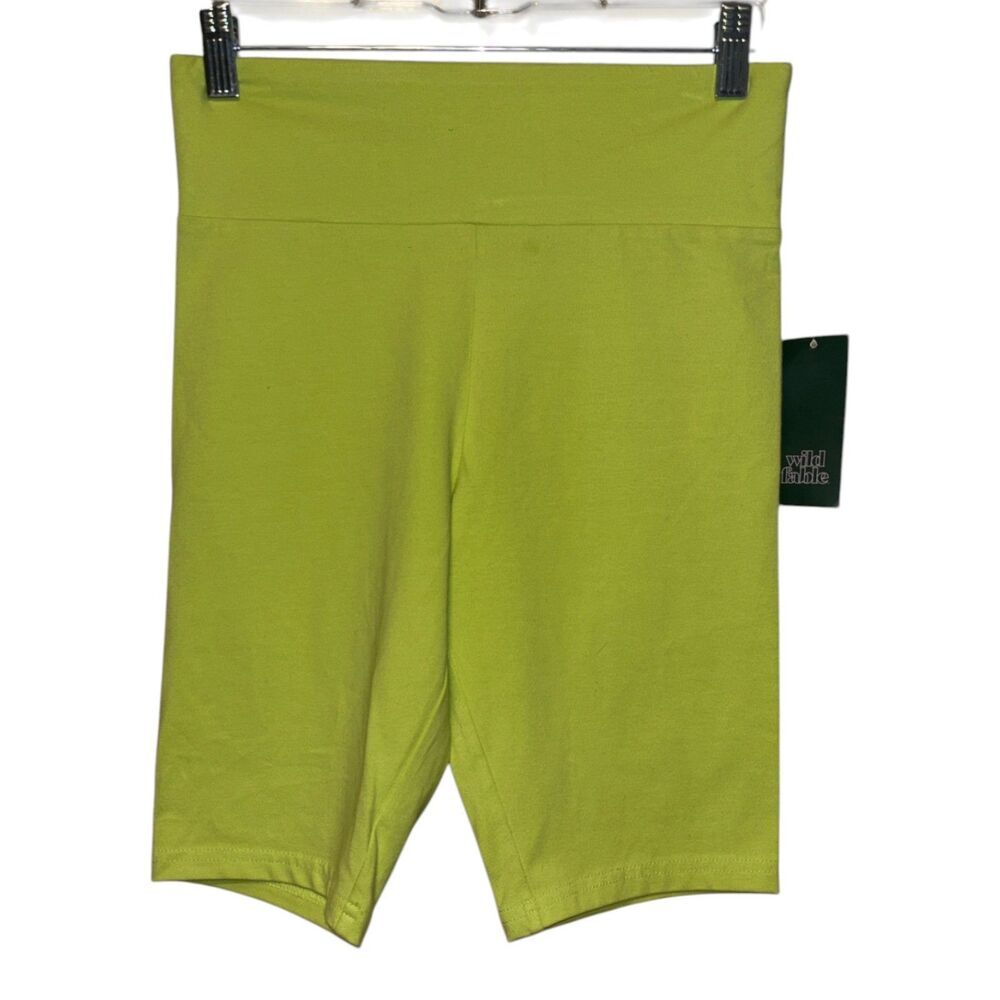 Wild Fable Lime Green Biker Shorts Women’s Medium High Rise NWT